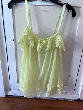 Y2K Victoria Secret Lace Nighty Tank Sz M